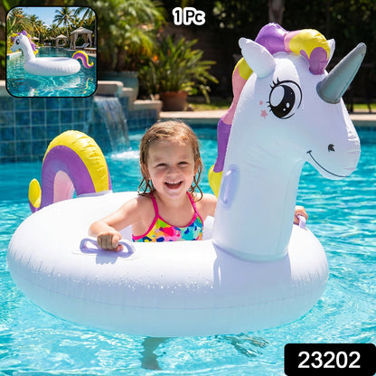 unicorn design inflatable swim ring kids pool use