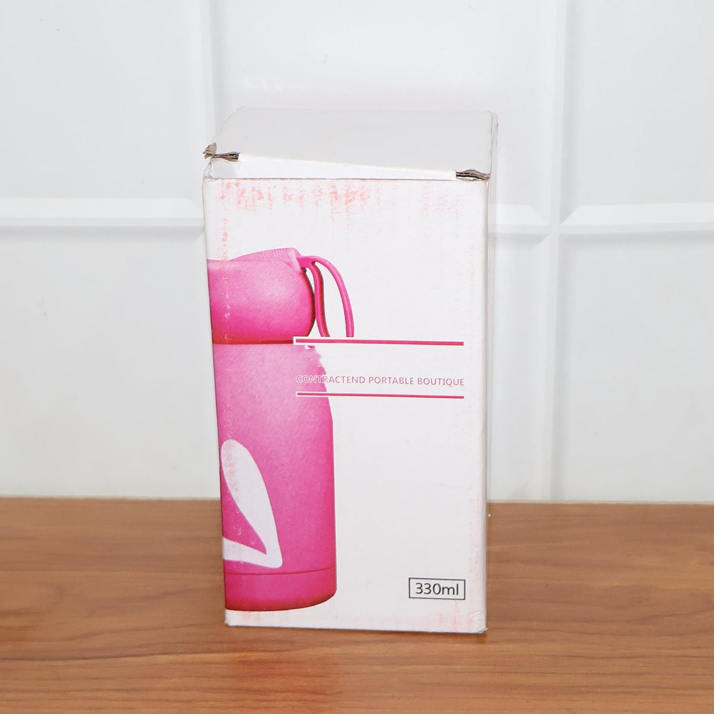 Cute Bunny Print Glass Drinking Bottle (330ML / 1 Pc, Mix Color)