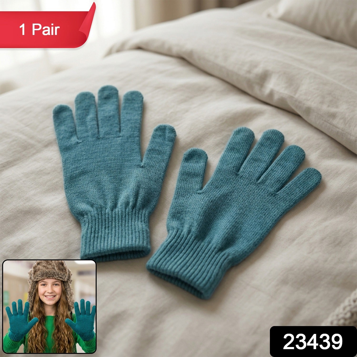 soft stretchable wool gloves