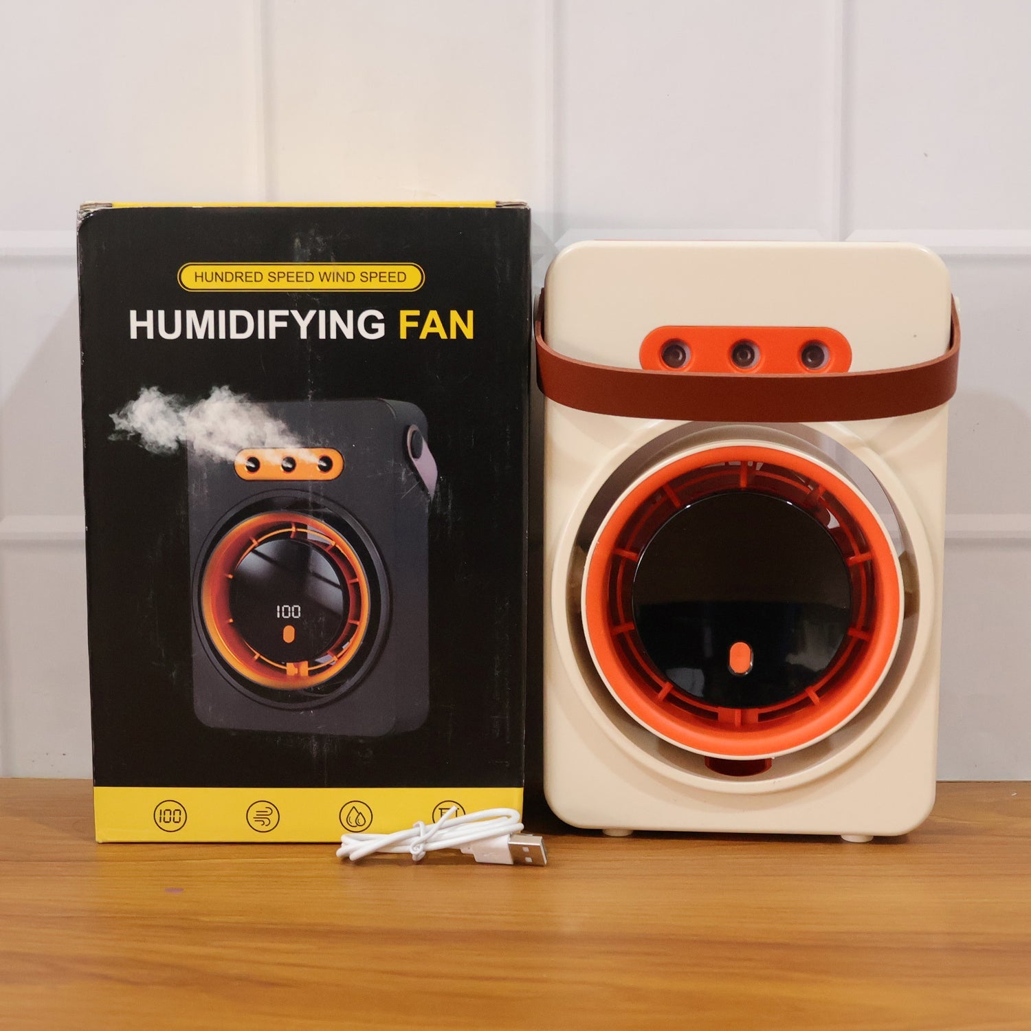 cooling fan with mist and display