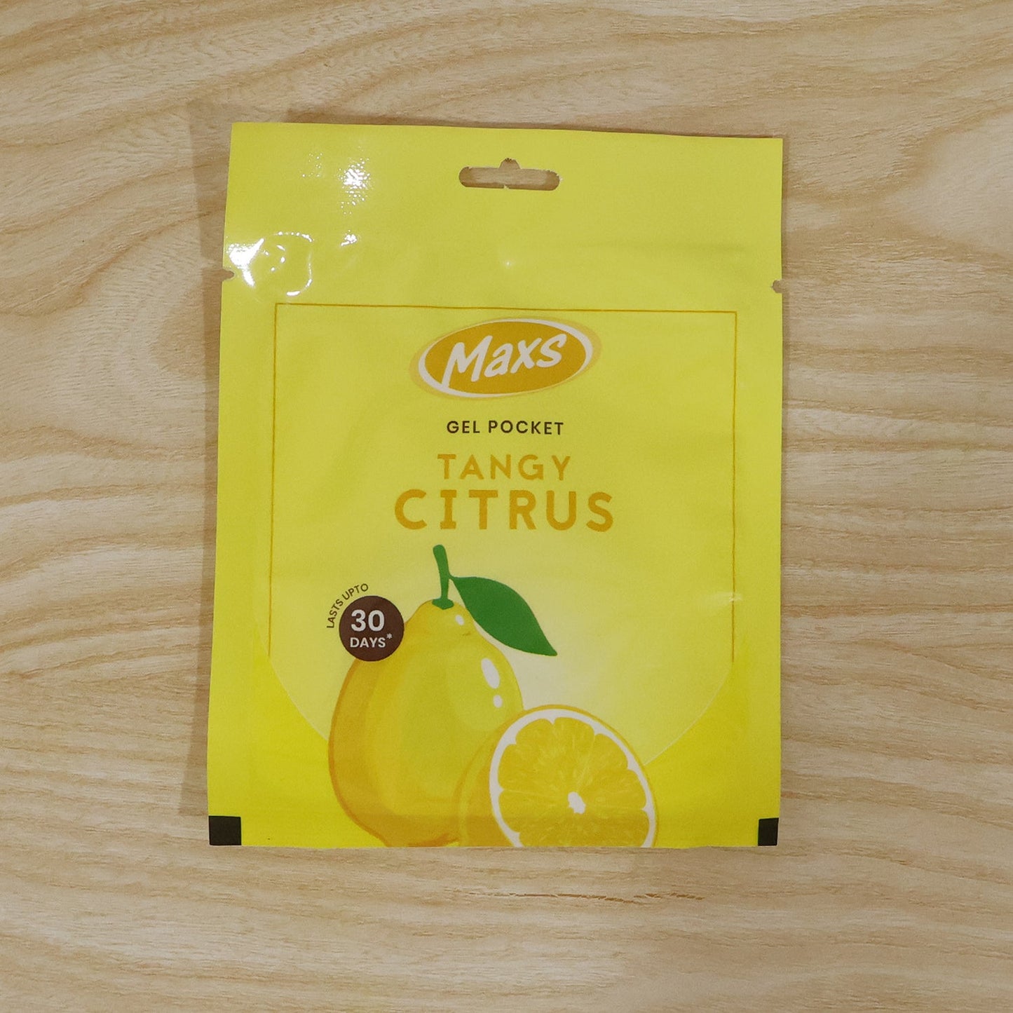 Maxs Tangy Citrus Gel Air Freshener Pocket Long Lasting 10 Gm