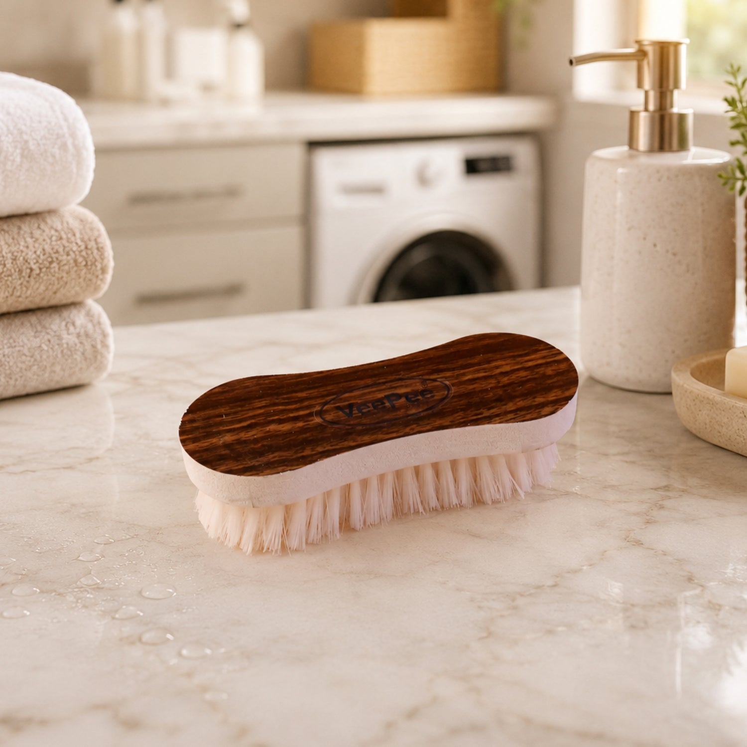 VeePee Ergonomic Curved Laundry Brush