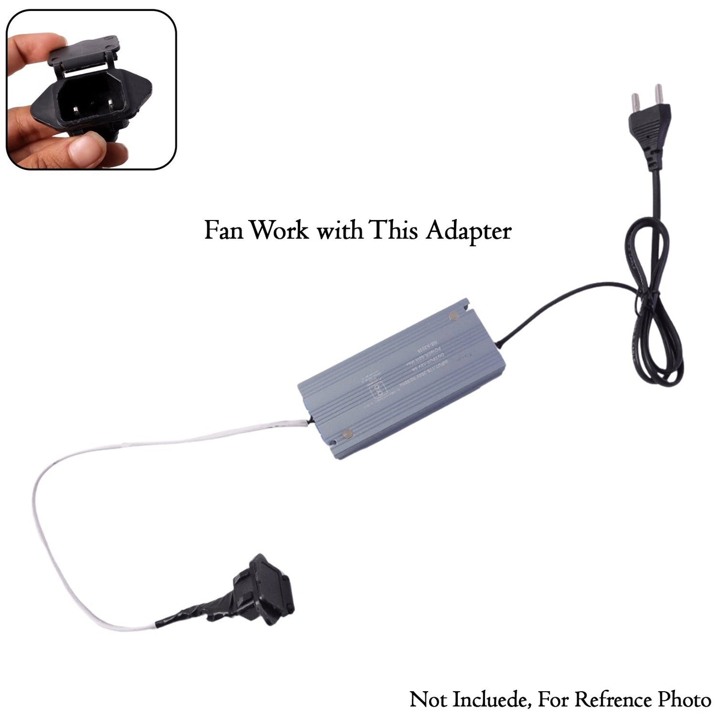 12V DC Table Fan with Adjustable Speed Control and High Speed Airflow (Adapter Not Include)