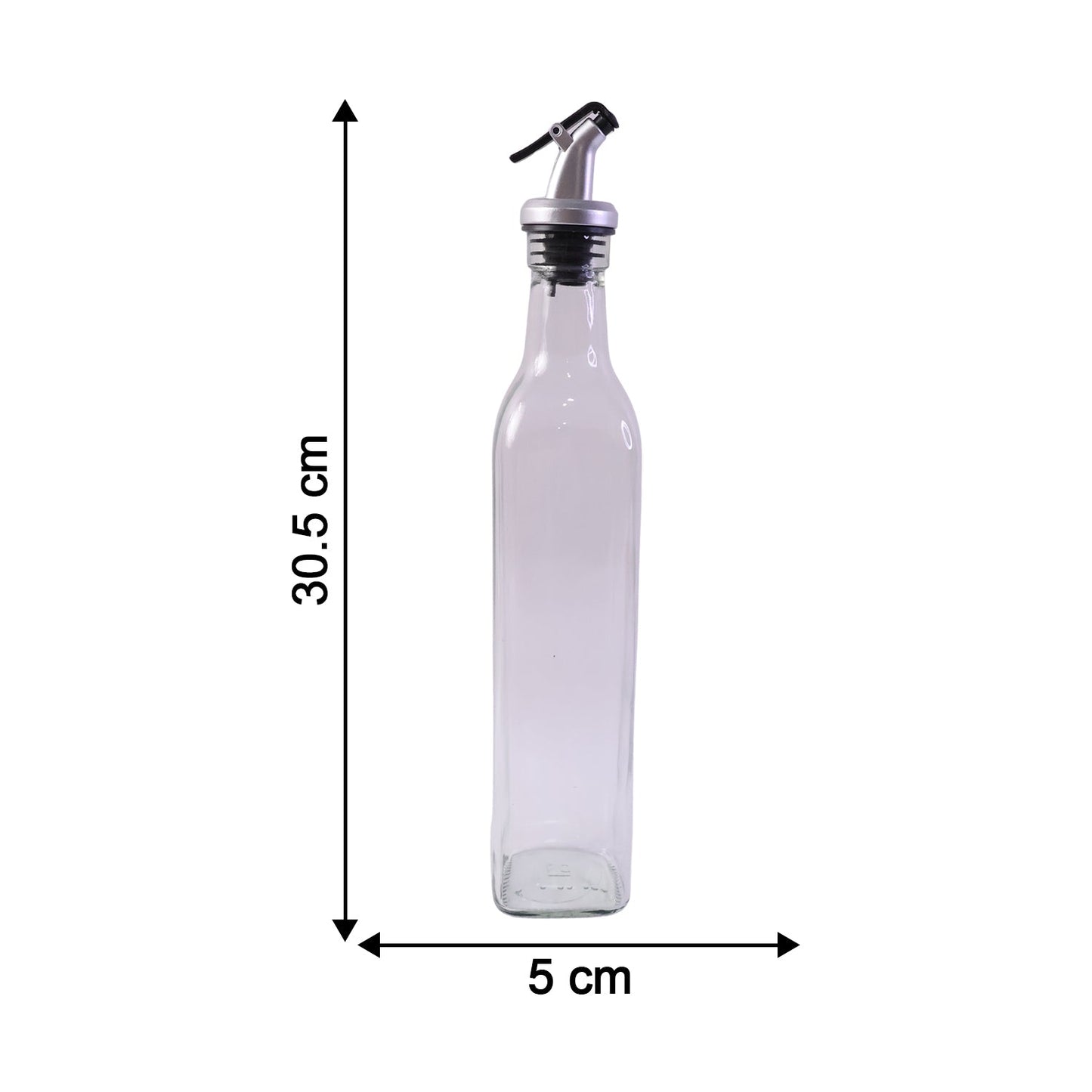 Glass Oil Dispenser Bottle Size 30.5 x 5 cm Dimensions