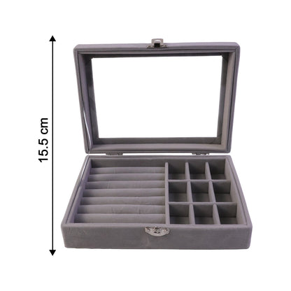 Velvet jewellery organizer full view India