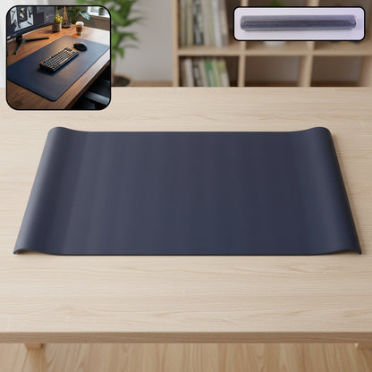 Black extended desk protector mat