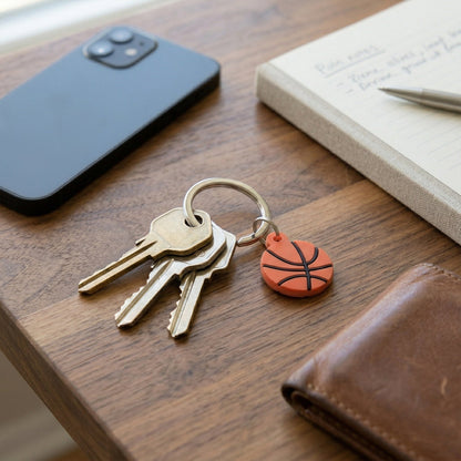 Basketball Shape Keychain Set