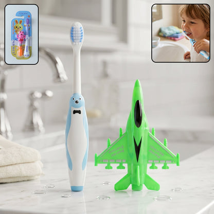 Kids Toothbrush and  Airplane Keychain Toy Set