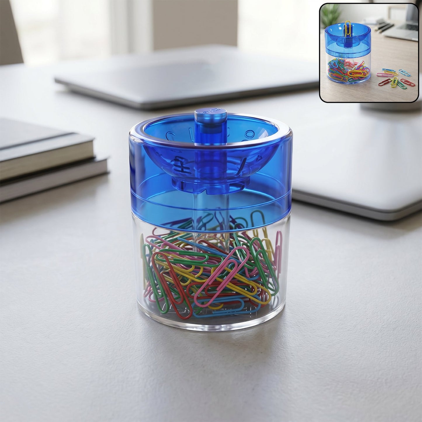 Oddy magnetic pin paper clip dispenser desk organizer