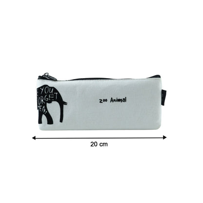 Stylish Canvas Pencil Pouch (1 Pc)