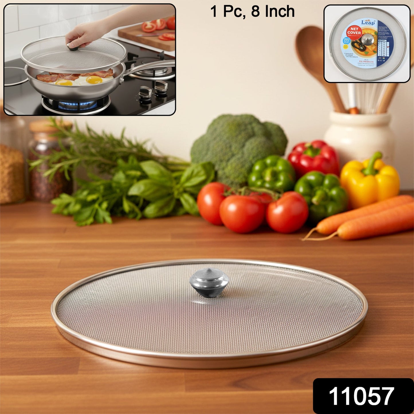 Fine mesh lid to protect food from insects
