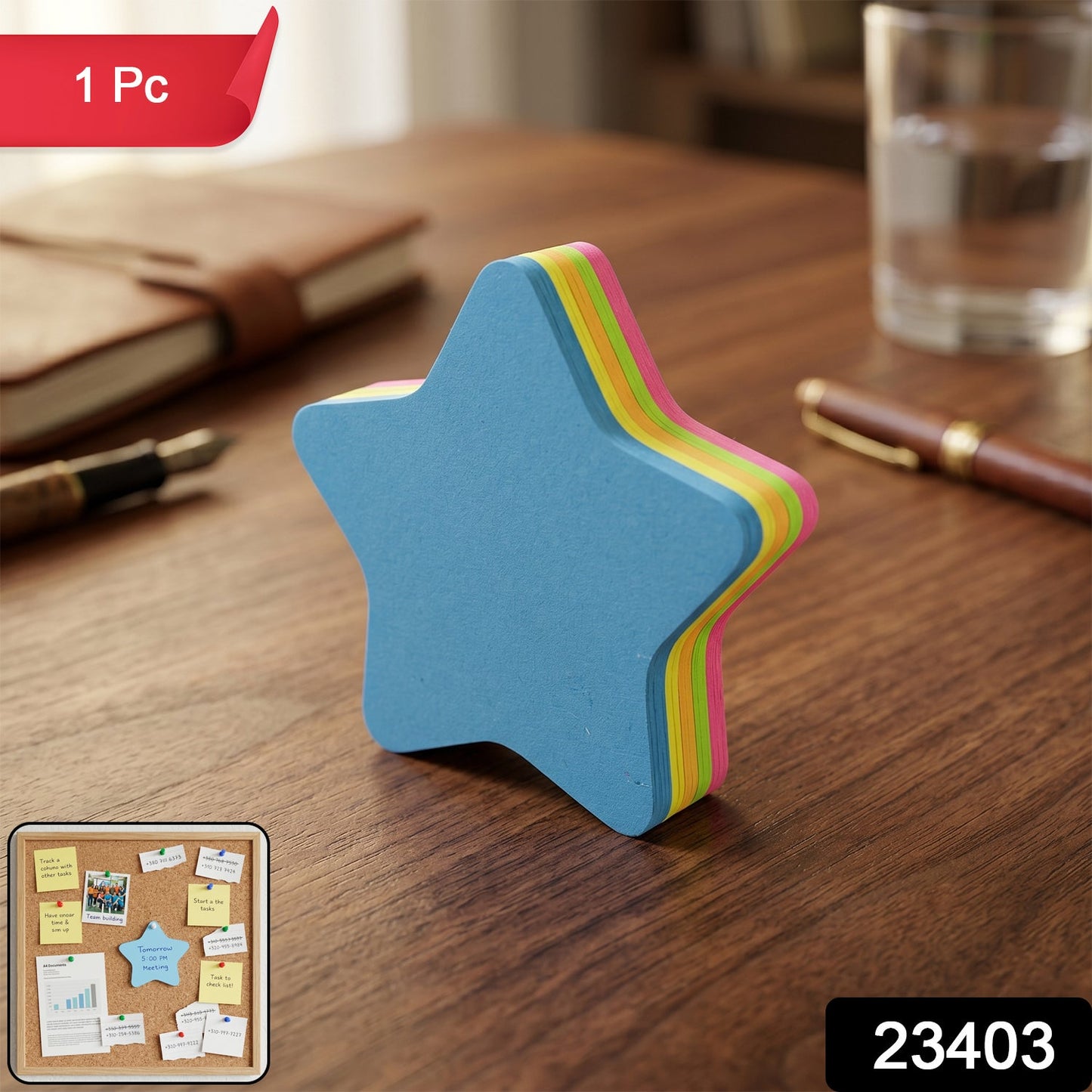 colorful star sticky notes