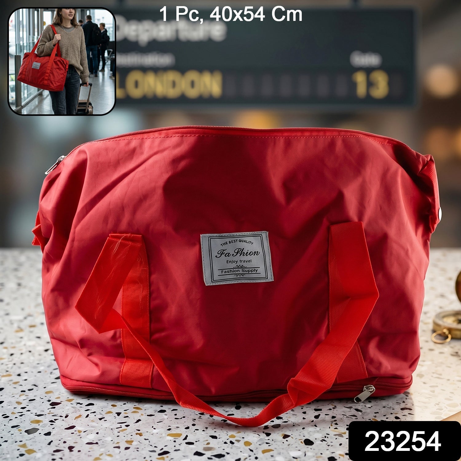 Compact Red Travel Bag
