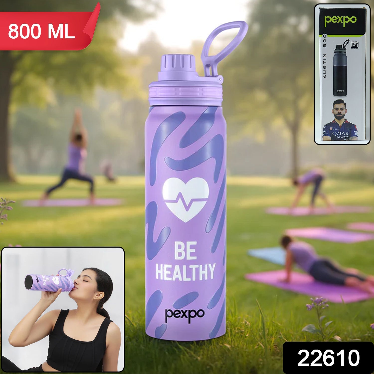 800ml steel water bottle