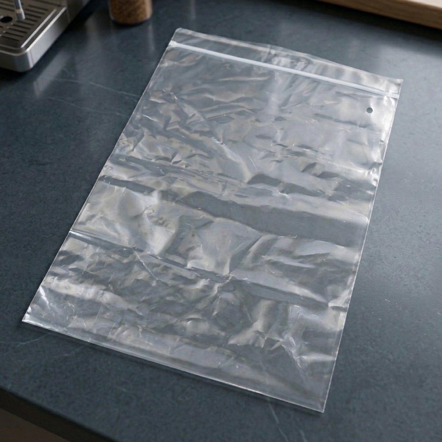 resealable zip lock bag for food storage