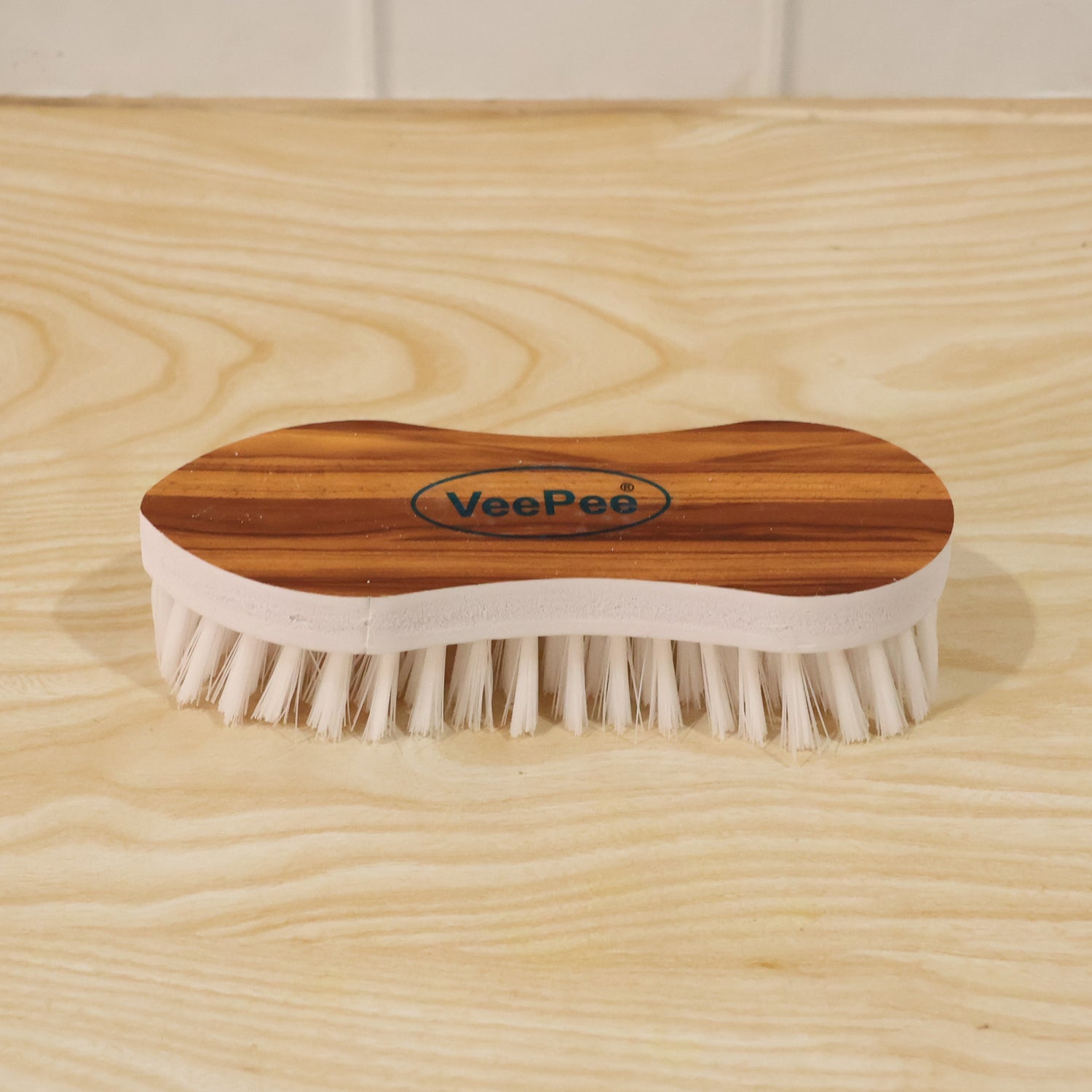 Cloth Washing Brush Wooden Background