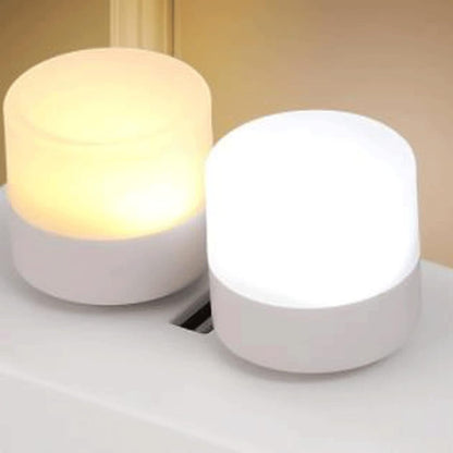 Yellow USB LED LAMP Night Light, Plug Small Led Nightlight  (1 Pc)